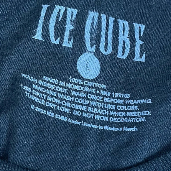 NEW Ice Cube Long Sleeve T Shirt Rap Hip Hop Unisex Size Large Black NWOT - Picture 4 of 7